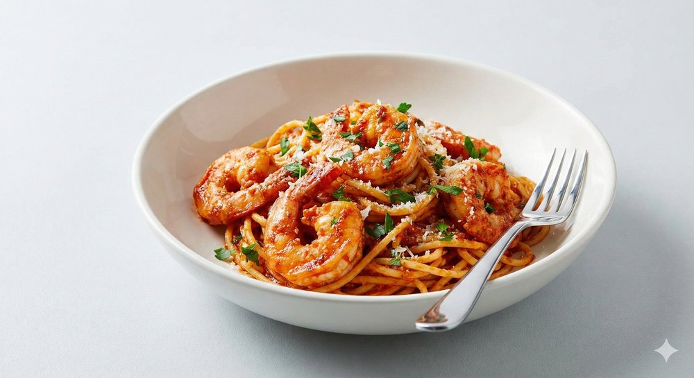Prawn Red Pesto Pasta