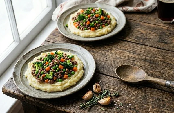 Beef and Red Wine Open Pie